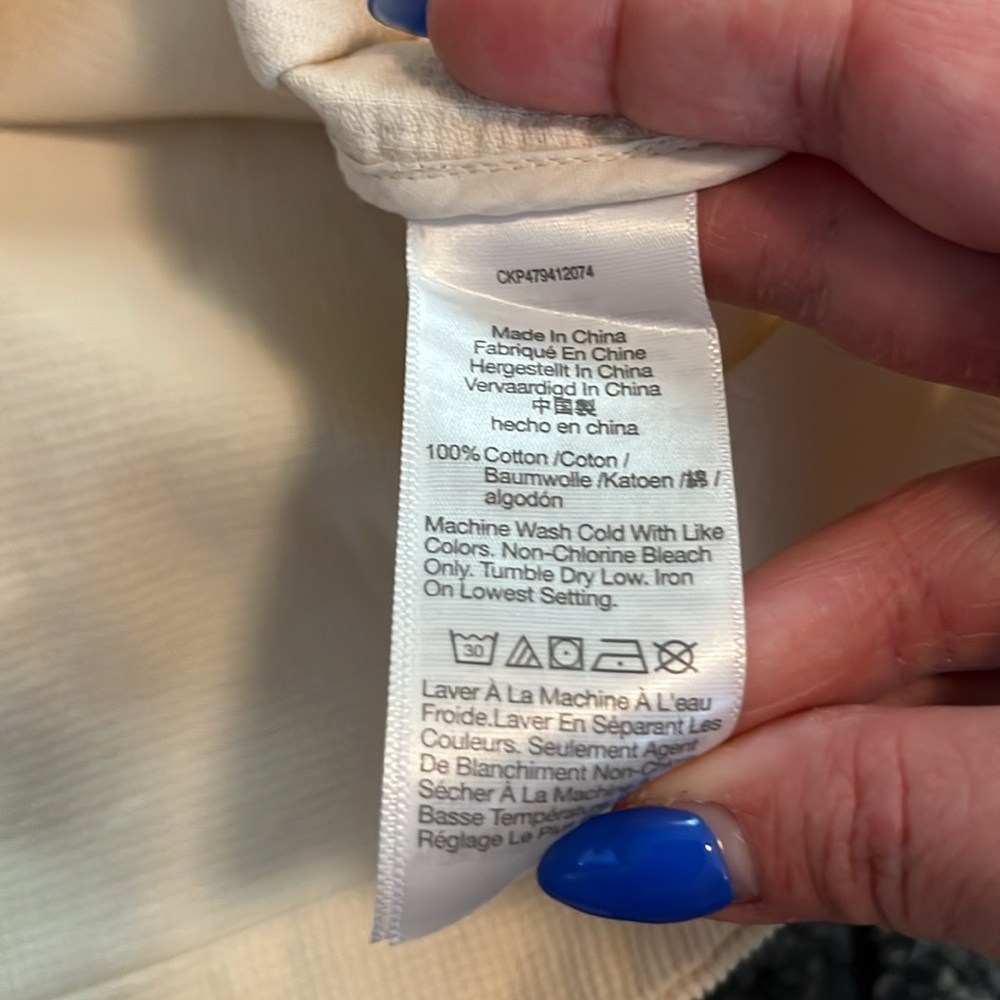 Madewell Cream V-Neck Top - Picture 3 of 7
